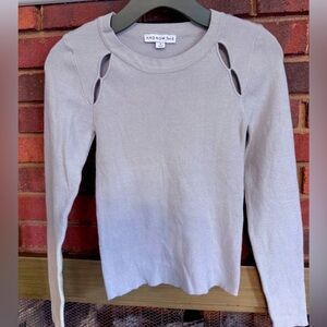 #3) Super Light Gray Long Sleeve Sweater size M